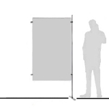 Pannello espositivo EXPO'  "composito aggiuntivo" con  base diritta - cm 105x200h - Pannello espositivo EXPO'  