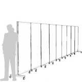 Separè autostabile ALA ROLLER "composito" - cm 916x190h (9 elementi) - Separè autostabile ALA ROLLER 