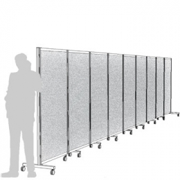 Separè autostabile ALA ROLLER "laminato" - dimensione cm 916x190h (9 elementi)