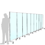 Separè autostabile ALA ROLLER "vetroplastico" - cm 916x190h (9 elementi) - Separè autostabile ALA ROLLER 