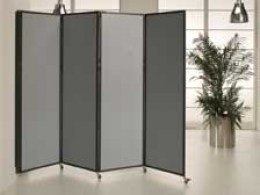 Separè a parete CLIPPER ROLLER LIGHT "feltro" - cm 394x201h (6 elementi)