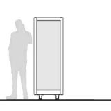 Pannello divisorio ALA "laminato"  dotato di coppia piedi AAP02 - cm. 65x180h  - Pannello divisorio ALA 