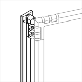 Staffa di ancoraggio a muro - cm 130h - Staffa di ancoraggio a muro - cm 130h