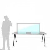 SFO14.06A richiedi preventivo - Schermo parafiato MACRO FRONT OFFICE - cm 140x60h con fessura passacarte cm 30x8h Schermo parafiato MACRO FRONT OFFICE - cm 140x60h con fessura passacarte cm 30x8h - Schermo parafiato MACRO FRONT OFFICE - cm 140x60h con fessura passacarte cm 30x8h