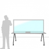 SFO18.08A richiedi preventivo - Schermo parafiato MACRO FRONT OFFICE - cm 180x80h con fessura passacarte cm 30x8h Schermo parafiato MACRO FRONT OFFICE - cm 180x80h con fessura passacarte cm 30x8h - Schermo parafiato MACRO FRONT OFFICE - cm 180x80h con fessura passacarte cm 30x8h