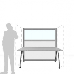 Pannello divisorio MACRO.OFX "finestrato laminato" - cm 160x160h