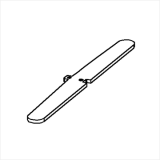 Base dritta MACRO - cm 30x6 rastremata con 2 fori - Base dritta MACRO - cm 30x6 rastremata con 2 fori