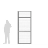 M10.25P-T2 richiedi preventivo - Pannello divisorio MACRO Pannello divisorio MACRO "alveolare" con doppia traversa - cm 100x250h - Pannello divisorio MACRO