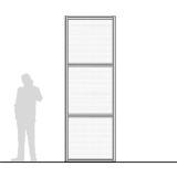 M10.30P-T2 richiedi preventivo - Pannello divisorio MACRO Pannello divisorio MACRO "alveolare" con doppia traversa - cm 100x300h - Pannello divisorio MACRO