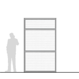 M15.25P-T2 richiedi preventivo - Pannello divisorio MACRO Pannello divisorio MACRO "alveolare" con doppia traversa - cm 150x250h - Pannello divisorio MACRO