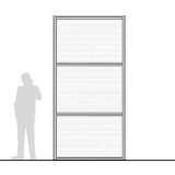 M15.30P-T2 richiedi preventivo - Pannello divisorio MACRO Pannello divisorio MACRO "alveolare" con doppia traversa - cm 150x300h - Pannello divisorio MACRO