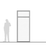 M10.25P-T1 richiedi preventivo - Pannello divisorio MACRO Pannello divisorio MACRO "alveolare" con traversa - cm 100x250h - Pannello divisorio MACRO