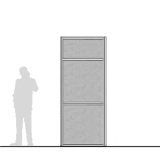 M10.25F-T2 richiedi preventivo - Pannello divisorio MACRO Pannello divisorio MACRO "feltro" con doppia traversa - cm 100x250h - Pannello divisorio MACRO