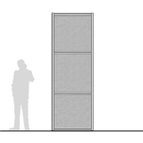 M10.30F-T2 richiedi preventivo - Pannello divisorio MACRO Pannello divisorio MACRO "feltro" con doppia traversa - cm 100x300h - Pannello divisorio MACRO