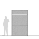 M15.25F-T2 richiedi preventivo - Pannello divisorio MACRO Pannello divisorio MACRO "feltro" con doppia traversa - cm 150x250h - Pannello divisorio MACRO