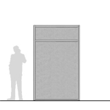 M15.25F-T1 richiedi preventivo - Pannello divisorio MACRO Pannello divisorio MACRO "feltro" con traversa - cm 150x250h - Pannello divisorio MACRO