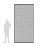 M15.30F-T1 richiedi preventivo - Pannello divisorio MACRO Pannello divisorio MACRO "feltro" con traversa - cm 150x300h - Pannello divisorio MACRO