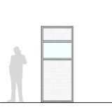 M10.25IP richiedi preventivo - Pannello divisorio MACRO Pannello divisorio MACRO "finestrato alveolare" - cm 100x250h - Pannello divisorio MACRO