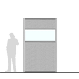 M15.25IF richiedi preventivo - Pannello divisorio MACRO Pannello divisorio MACRO "finestrato feltro" - cm 150x250h - Pannello divisorio MACRO