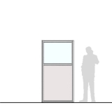 M10.20IL richiedi preventivo - Pannello divisorio MACRO Pannello divisorio MACRO "finestrato laminato" - cm 100x200h - Pannello divisorio MACRO