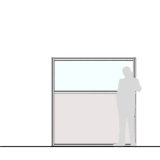 M20.20IL richiedi preventivo - Pannello divisorio MACRO Pannello divisorio MACRO "finestrato laminato" - cm 200x200h - Pannello divisorio MACRO