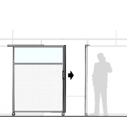 Pannello scorrevole MACRO "finestrato alveolare" - cm 150x200h 