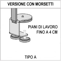 Schermo parafiato ONDESK FRONT OFFICE per front office - cm 75x75h  con morsetti tipo A