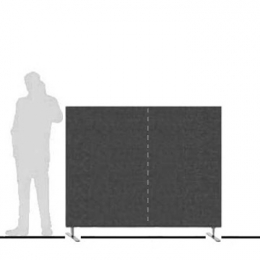 Pannello divisorio TXT autostabile con 2 basi dritte - cm 160x140h