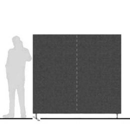 Pannello divisorio TXT di prosecuzione con 1 base dritta - cm 200x180h