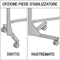 Lavagna trittico pieghevole su ruote MACRO LAVAGNA "bianca" - cm 606x208h 