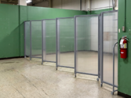 Separè a parete MACRO ZIG ZAG LIGHT "alveolare" - cm 740x200h (8 elementi)