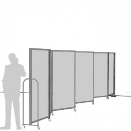 Separè a parete MACRO ZIG ZAG LIGHT "alveolare" - cm 740x200h (8 elementi)